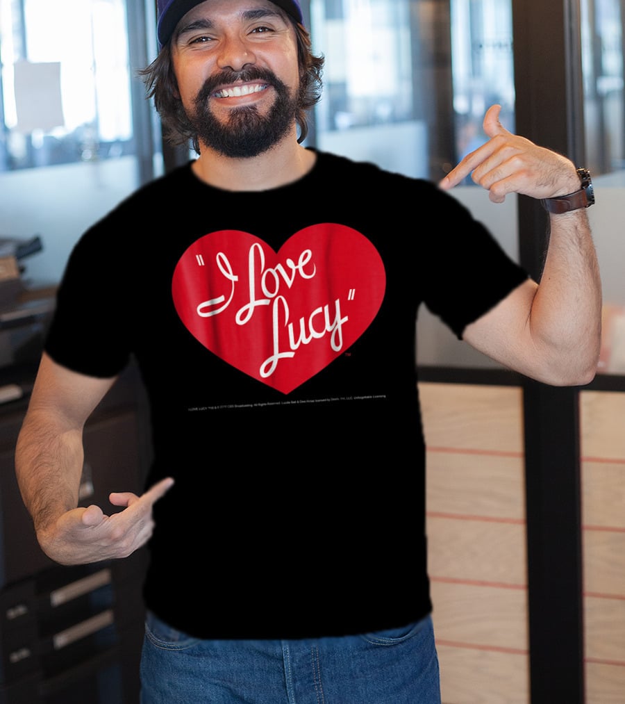 I Love Lucy Heart Script Text T-Shirt