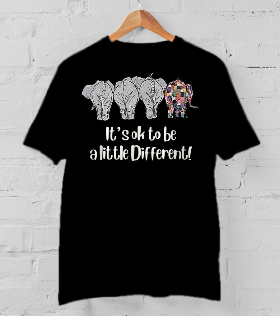 It's Ok To Be A Little Different Elephant With Autism T-Shirt