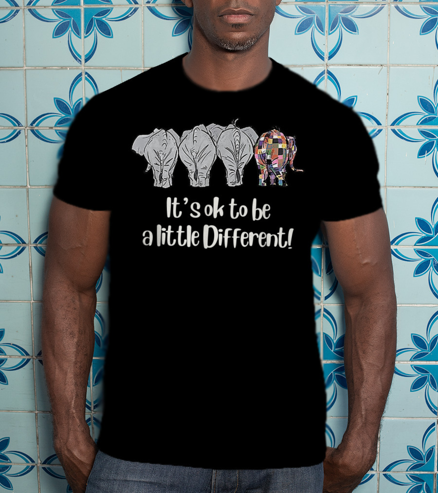 It's Ok To Be A Little Different Elephant With Autism T-Shirt