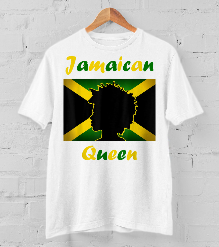 Jamaican Queen Independence Silhouette Flag T-Shirt
