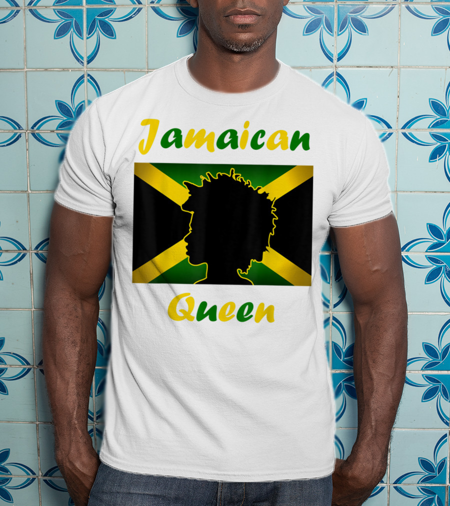 Jamaican Queen Independence Silhouette Flag T-Shirt