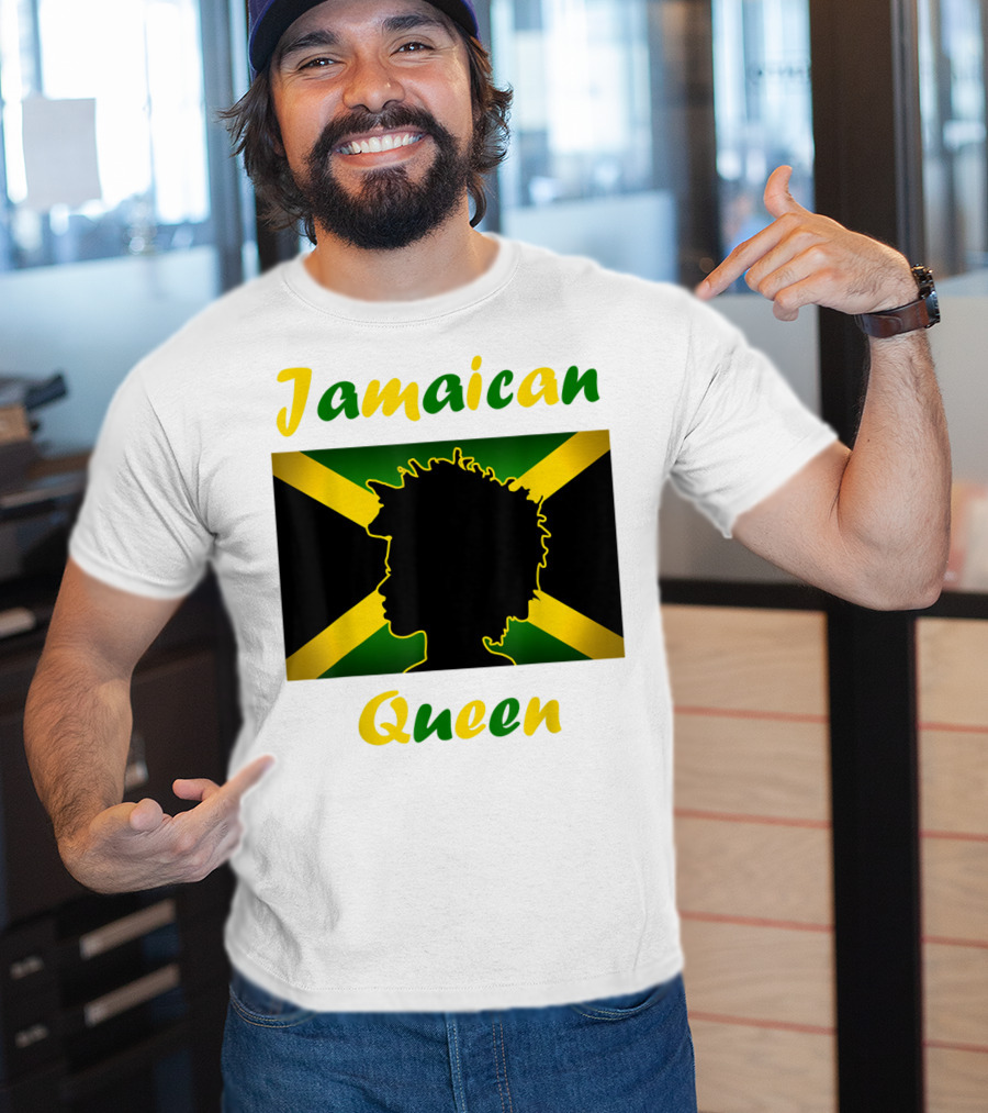 Jamaican Queen Independence Silhouette Flag T-Shirt