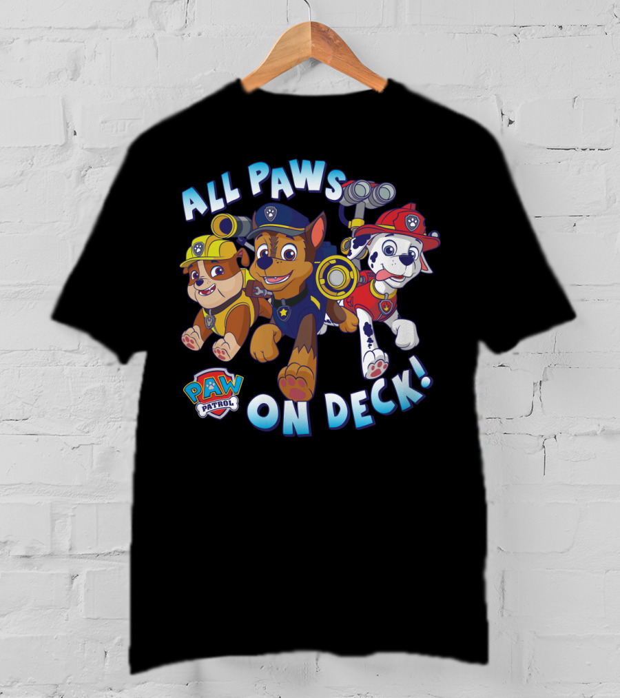 Paw Patrol All Paws On Deck Kids Group T-Shirt