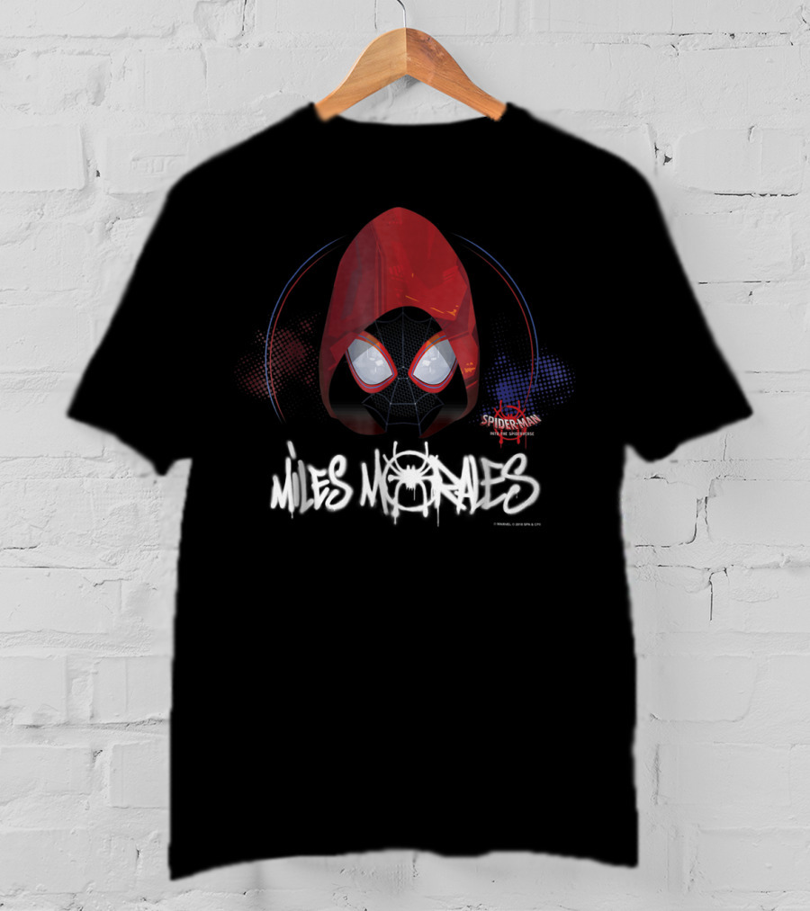 Marvel Spider Man Spiderverse Miles Morales Red Hood T-Shirt