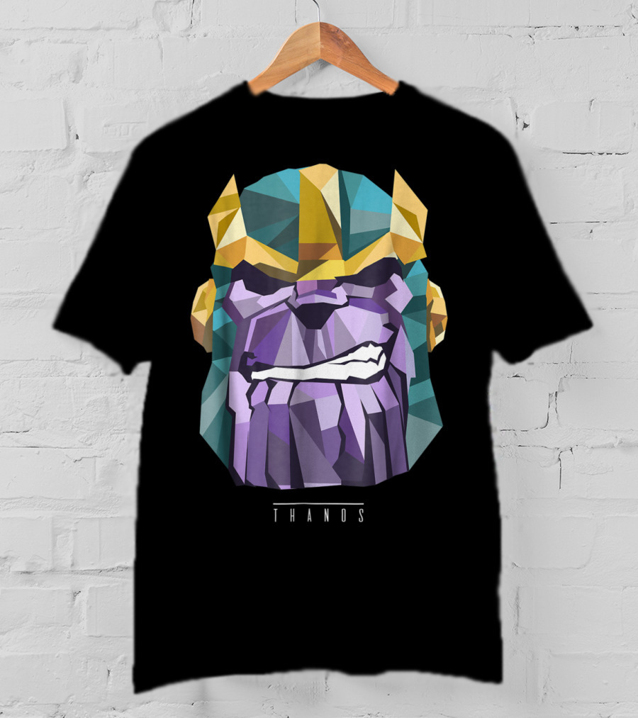 Marvel Thanos Geometric Low Poly Head T-Shirt