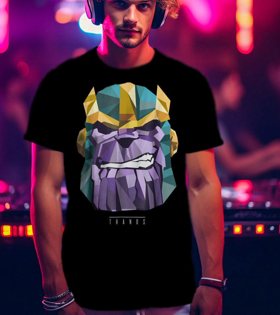 Marvel Thanos Geometric Low Poly Head T-Shirt