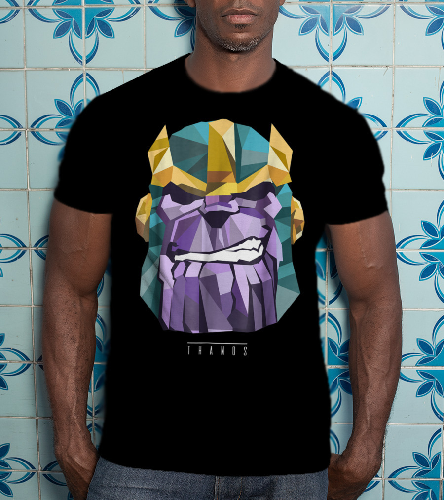 Marvel Thanos Geometric Low Poly Head T-Shirt