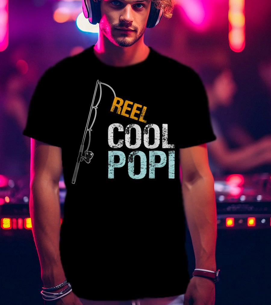 Reel Cool Popi Mens Graphic From Granddaughte T-Shirt