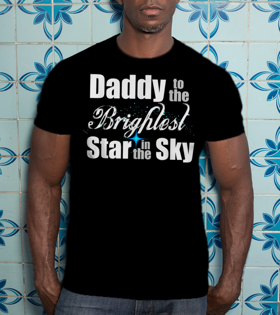 Daddy To The Brightest Star In The Sky Men's Father's Day Angel T-Shirt
