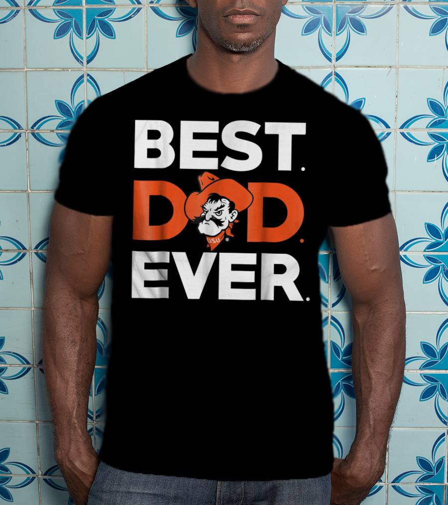 Oklahoma State Cowboys Best Dad Ever Pistol Pete T-Shirt