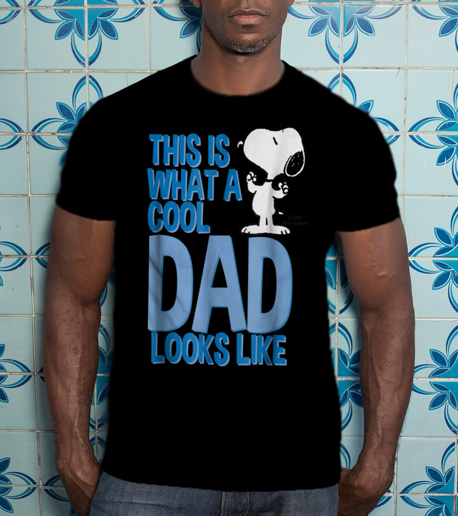 Snoopy This Is What A Cool Dad Looks Like Peanuts Mens T-Shirt