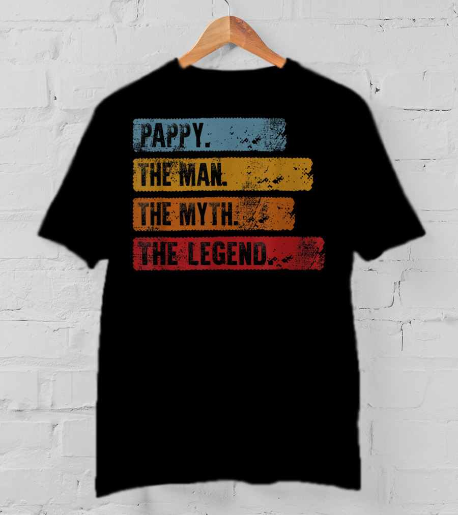Pappy The Man The Myth The Legend Vintage Mens T-Shirt