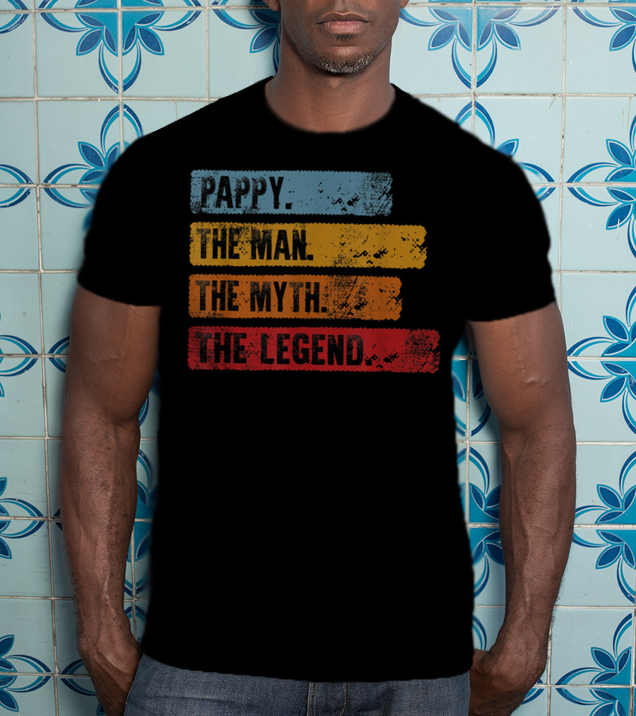 Pappy The Man The Myth The Legend Vintage Mens T-Shirt