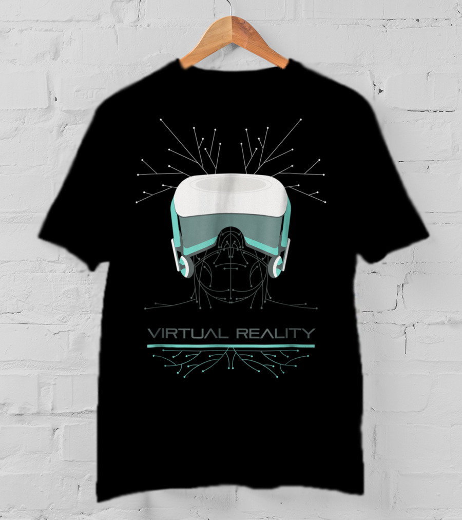 Virtual Reality VR Games Men's Headset Simulation Experience T-Shirt