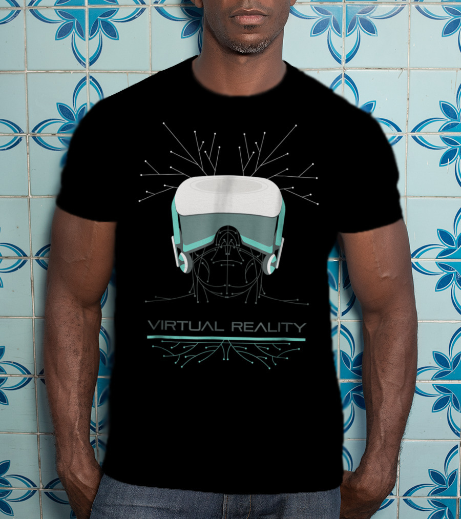 Virtual Reality VR Games Men's Headset Simulation Experience T-Shirt