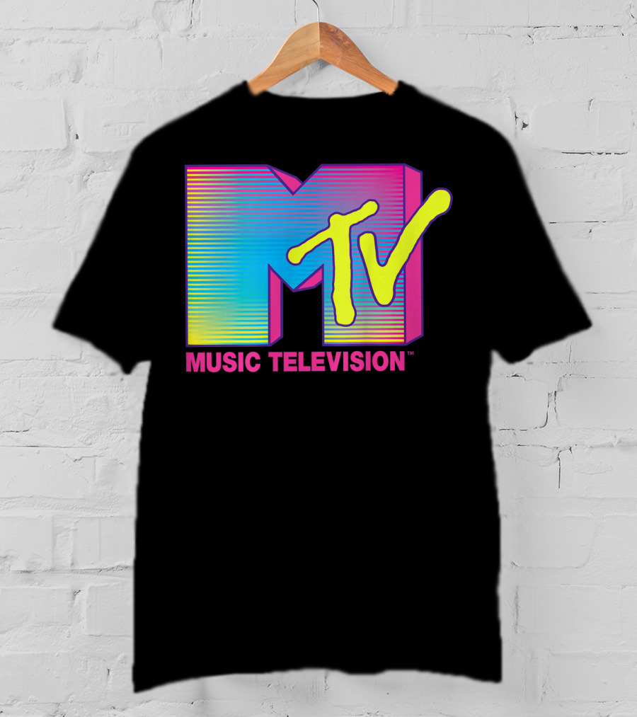 MTV Music Television Fluorescent Colors T-Shirt