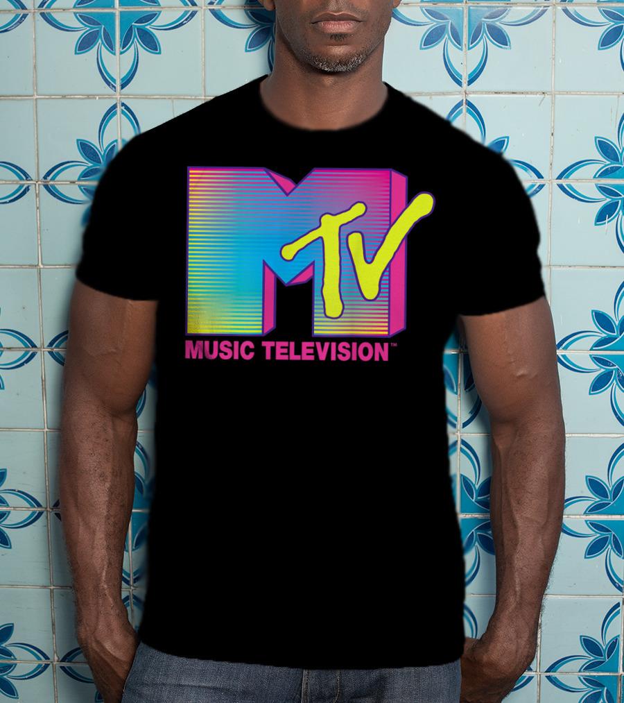 MTV Music Television Fluorescent Colors T-Shirt