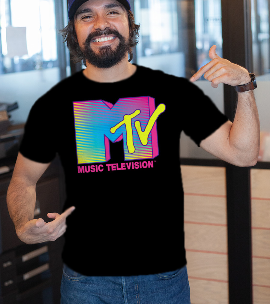 MTV Music Television Fluorescent Colors T-Shirt