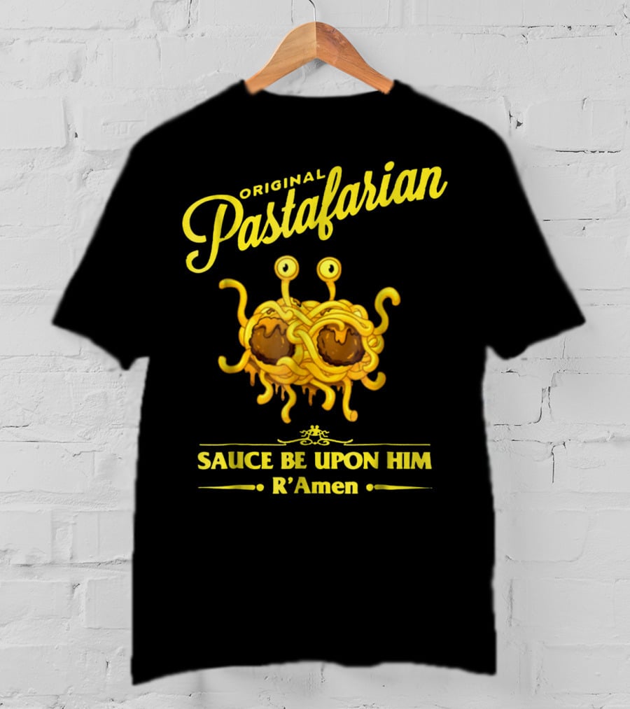 Original Pastafarian Sauce Be Upon Him R’Amen T-Shirt