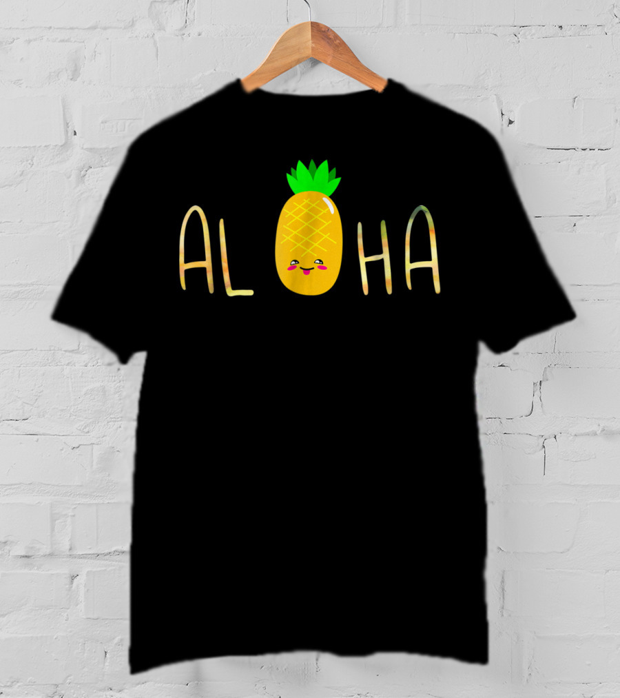 Aloha Pineapple Hawaii Beaches Hawaiian Fruit T-Shirt