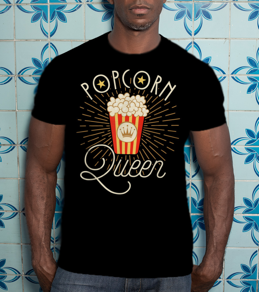 Popcorn Queen Popcorn Lover Snack Girl T-Shirt