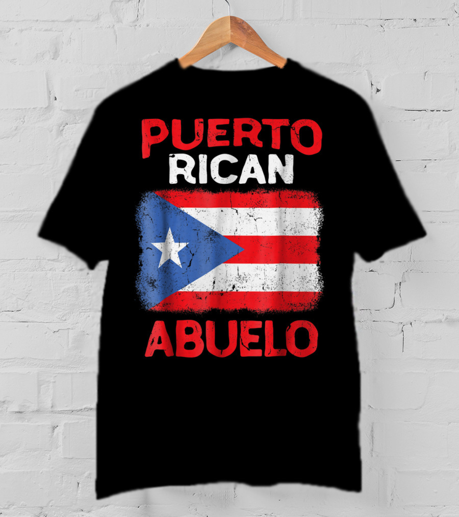 Puerto Rican Abuelo Grandpa Flag Fathers T-Shirt