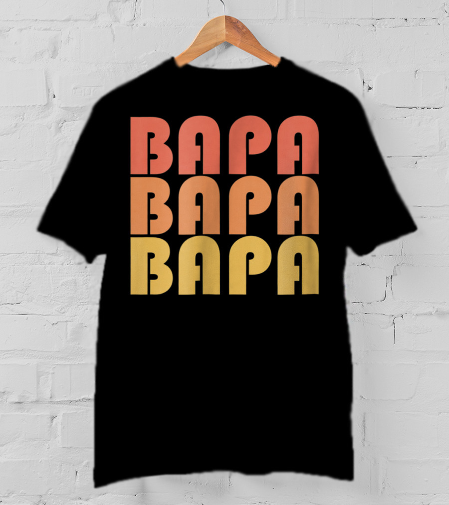 Bapa Retro Vintage Typography 1970s T-Shirt