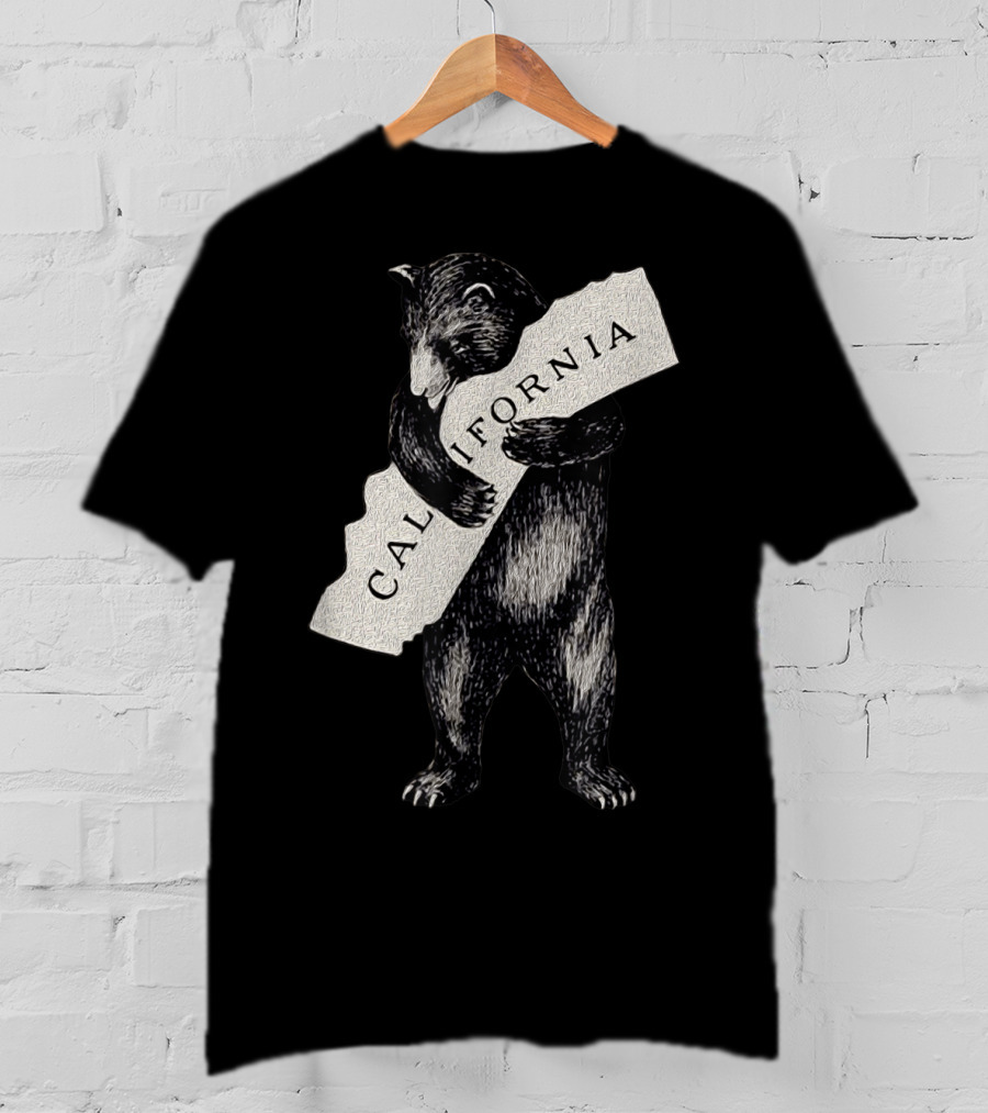 Retro I Love California Bear Hugging State Vintage Cali T-Shirt