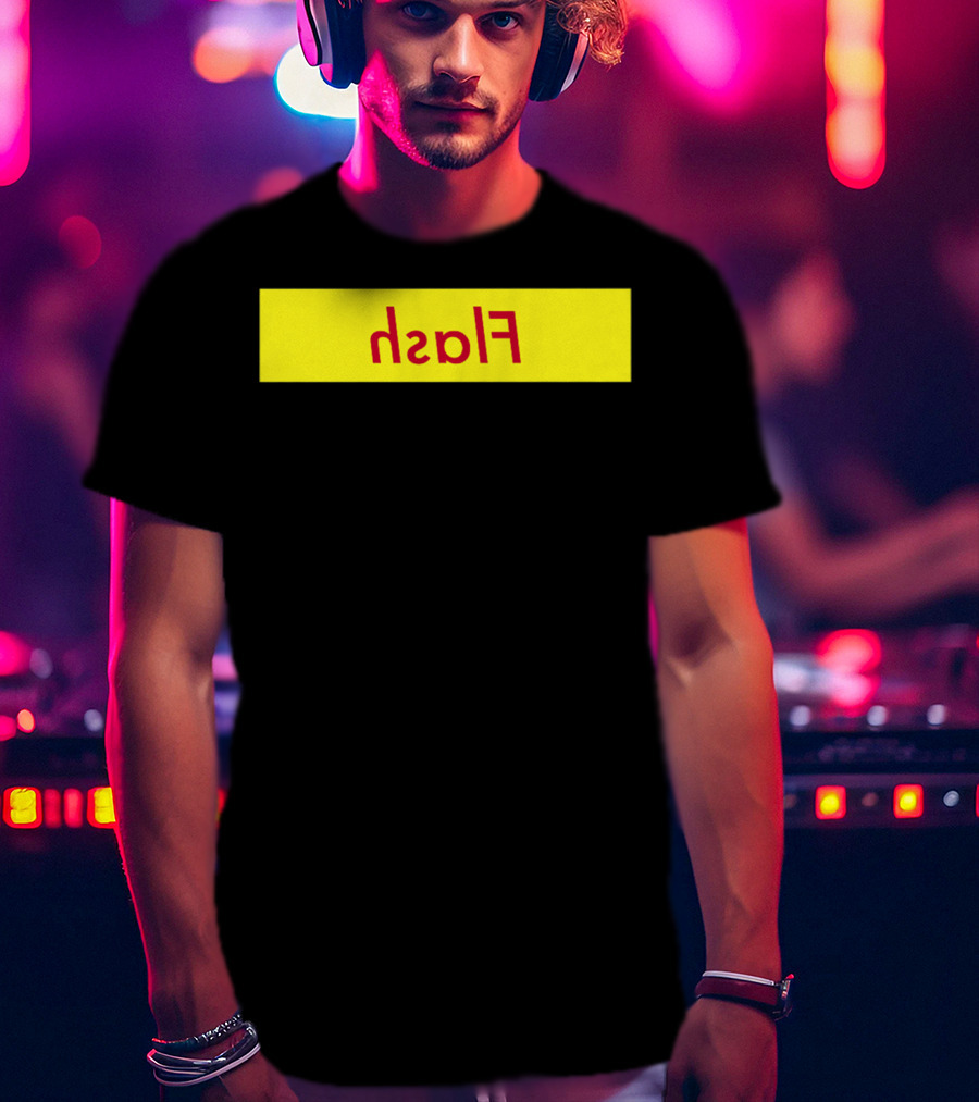 Reverse Flash Yellow Red Text Classic T-Shirt