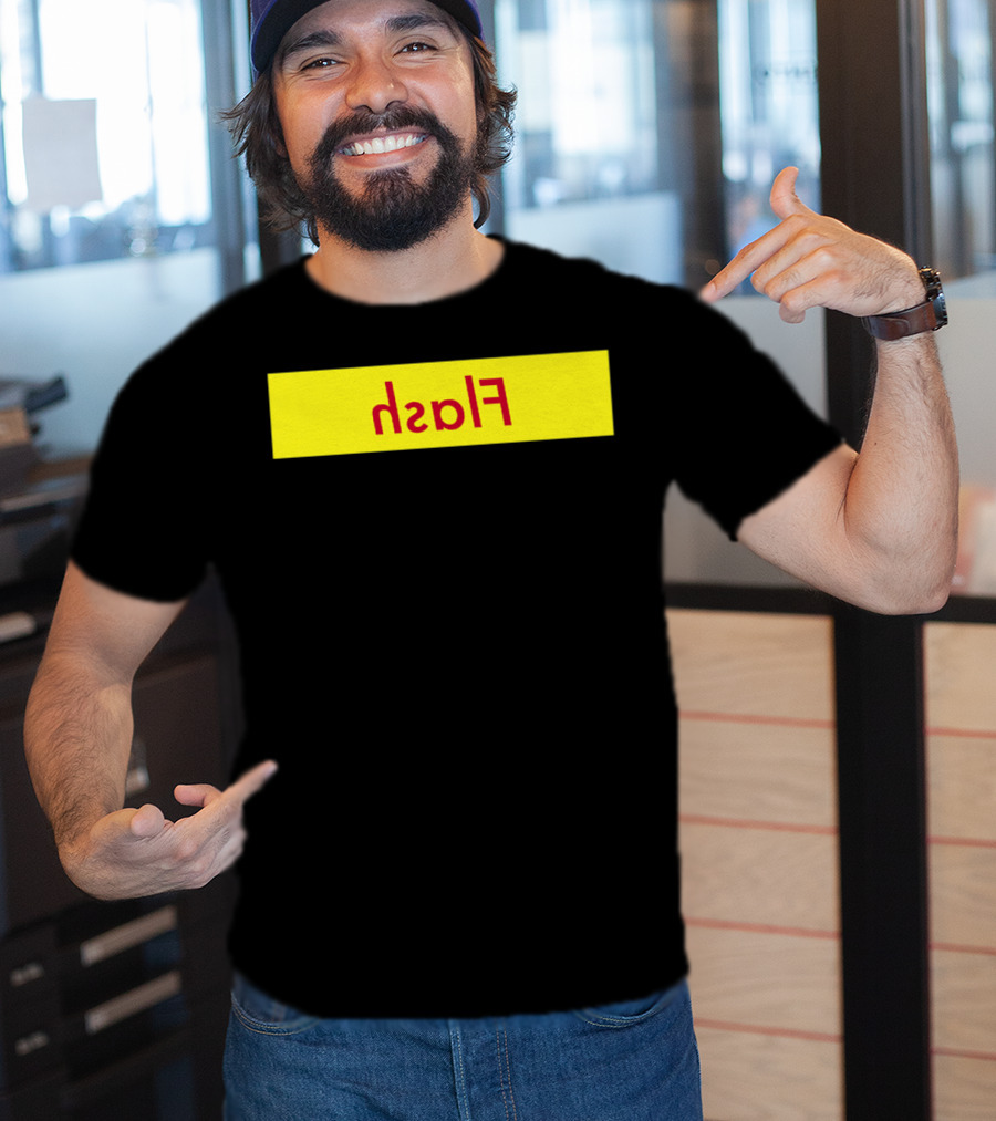 Reverse Flash Yellow Red Text Classic T-Shirt