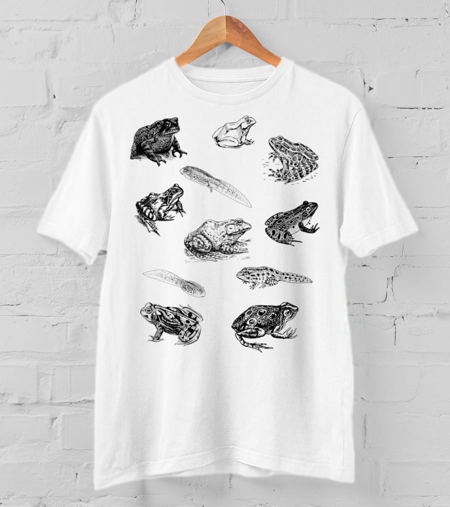 Tadpole Frog Toad Collage For Frog Lovers T-Shirt