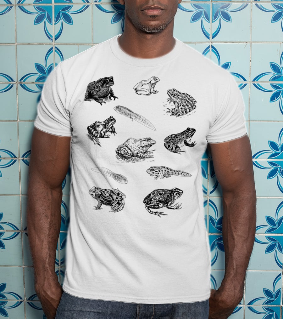 Tadpole Frog Toad Collage For Frog Lovers T-Shirt