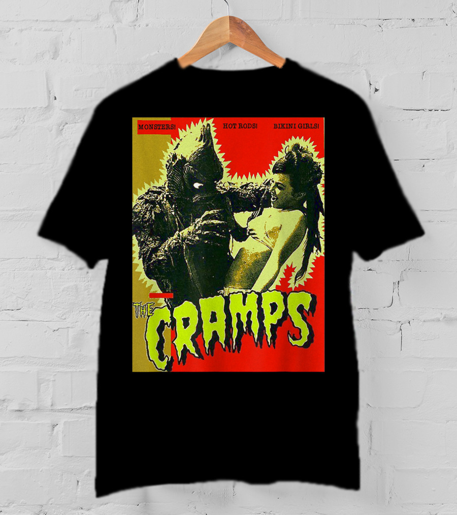 The Cramps Monsters Hot Rods Bikini Girls Punk Rock Band T-Shirt