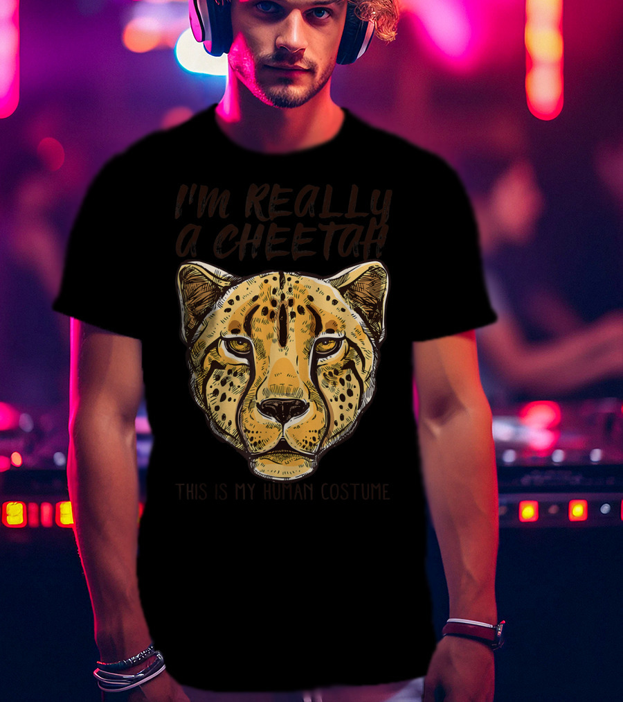 I'm Really A Cheetah This Is My Human Costume T-Shirt