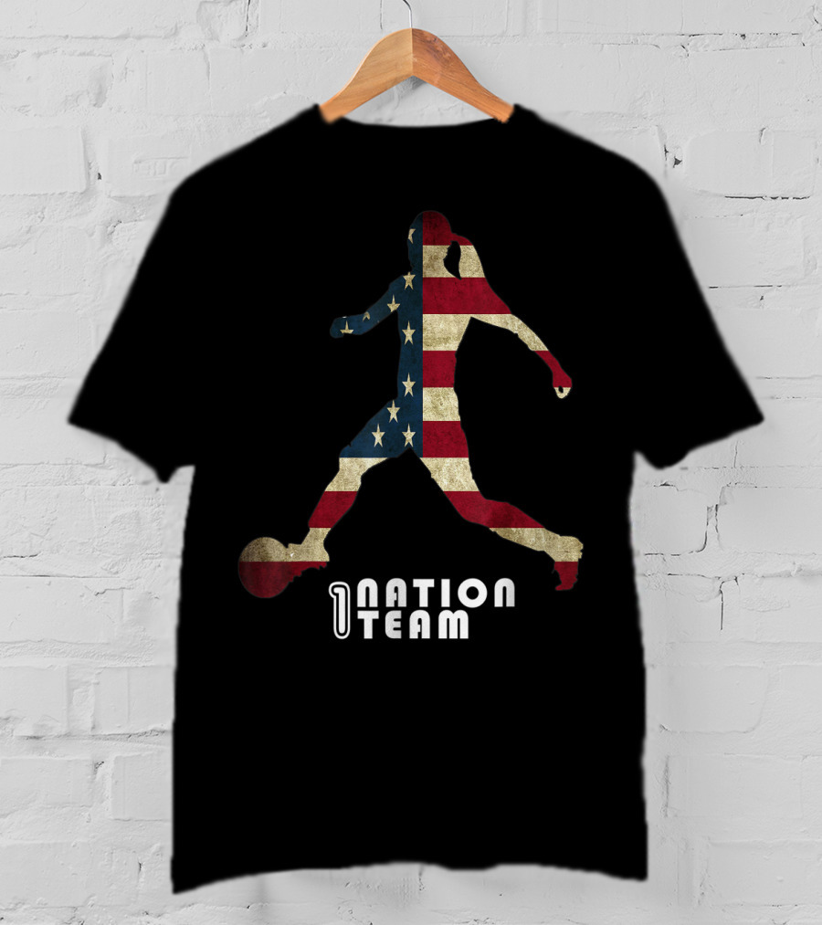 Us Women Soccer One Nation Team Player Fan T-Shirt
