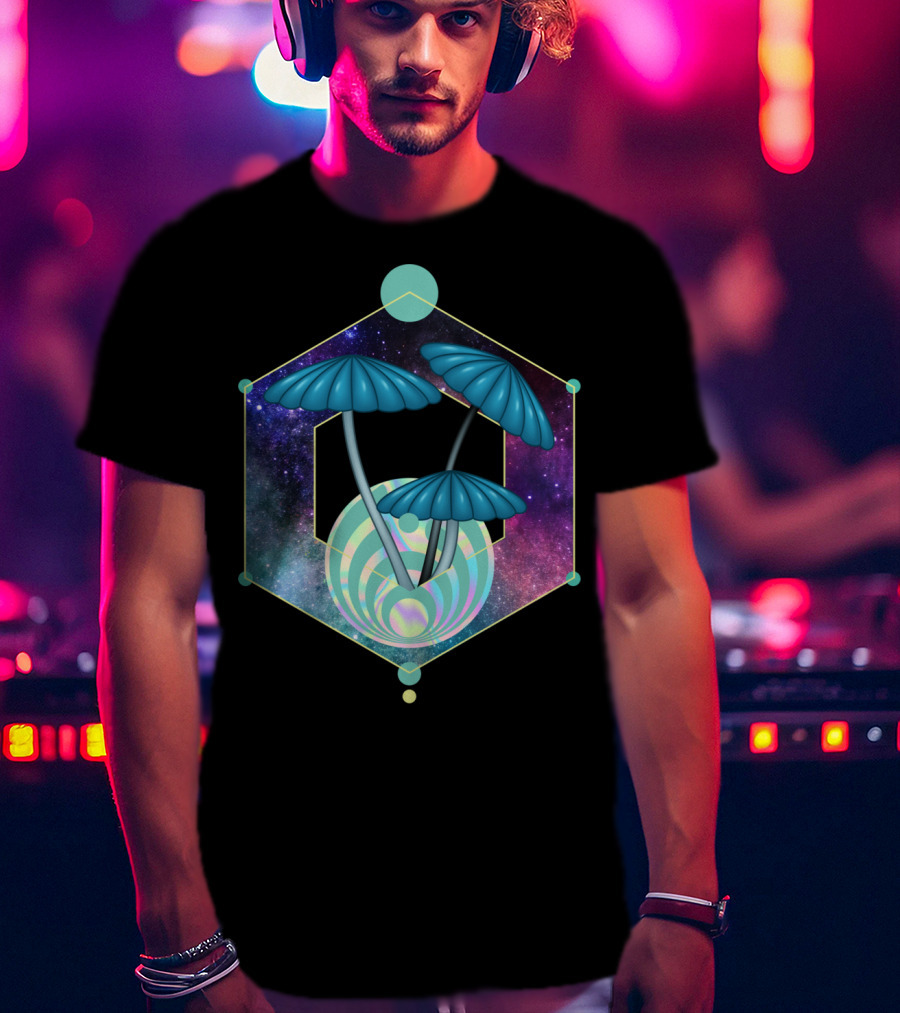 Bass Head Nectar Galaxy Mushroom Trip Dubstep T-Shirt