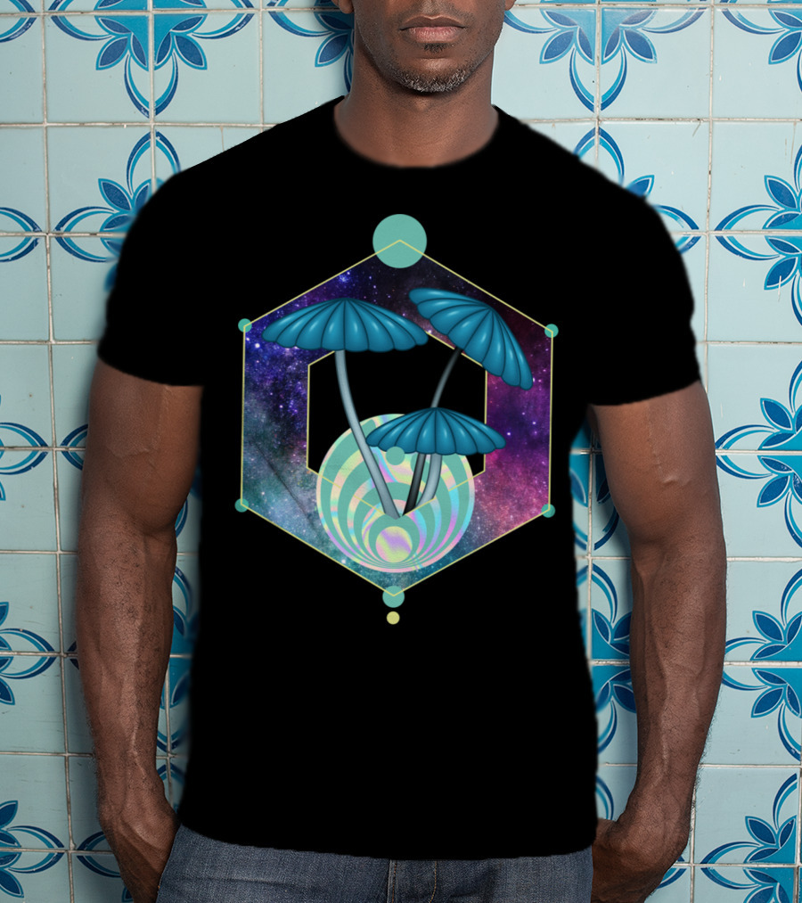 Bass Head Nectar Galaxy Mushroom Trip Dubstep T-Shirt