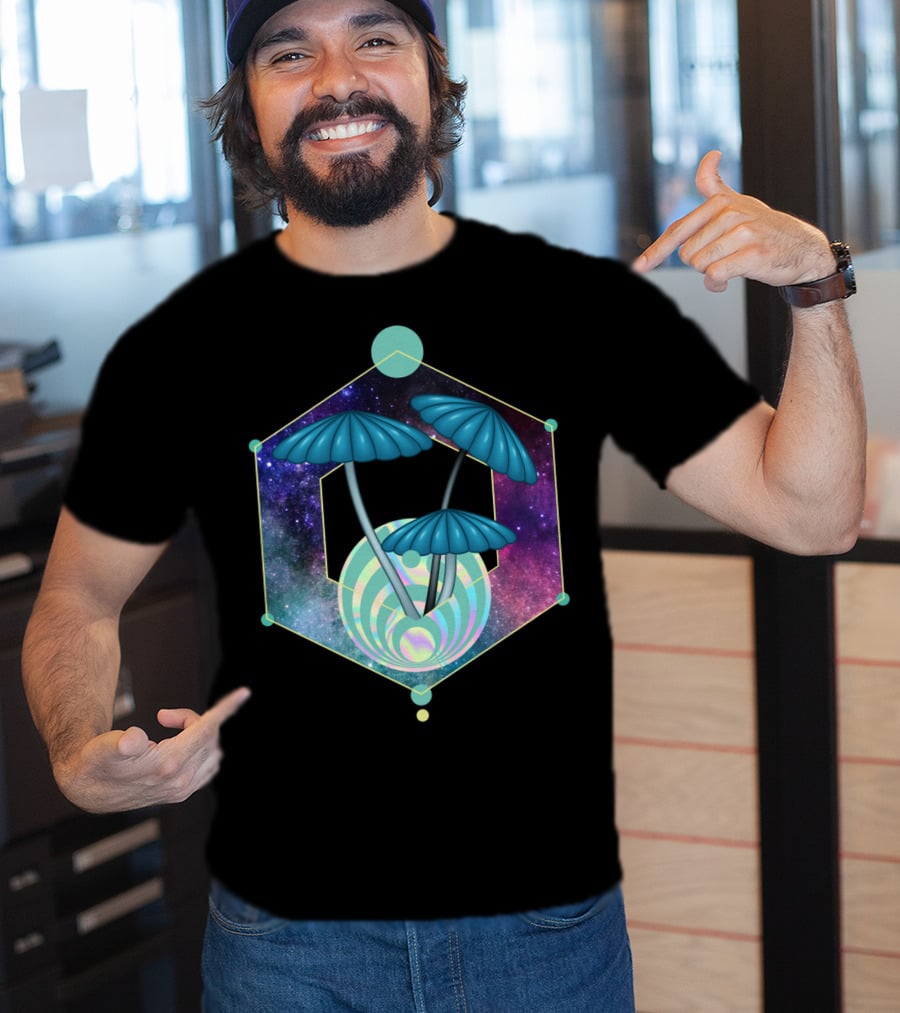 Bass Head Nectar Galaxy Mushroom Trip Dubstep T-Shirt