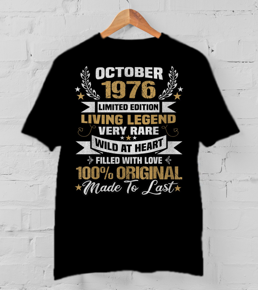 October 1976 Living Legend Very Rare Wild At Heart 100% Original Made To Last T-Shirt