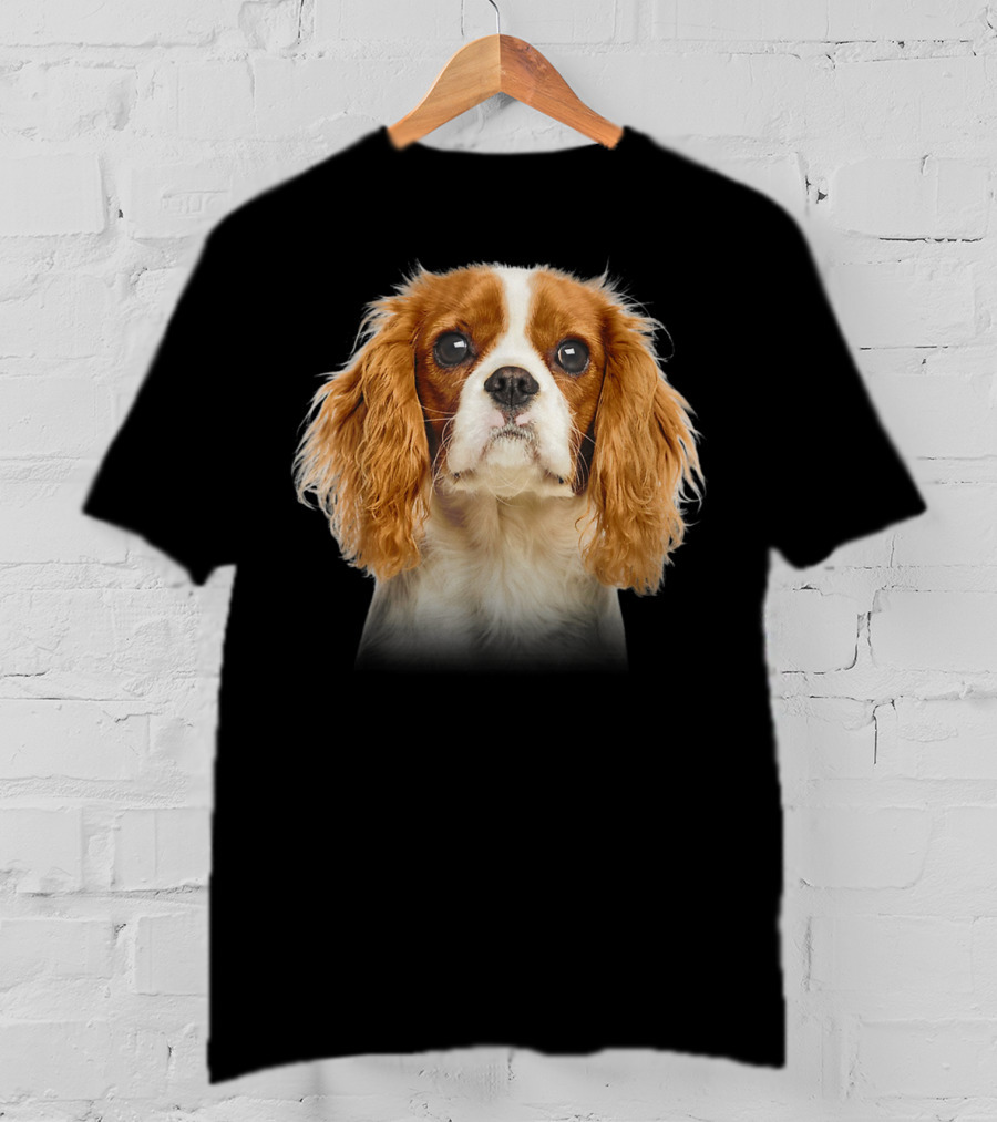 Cavalier King Charles Spaniel Face Close-Up Image T-Shirt