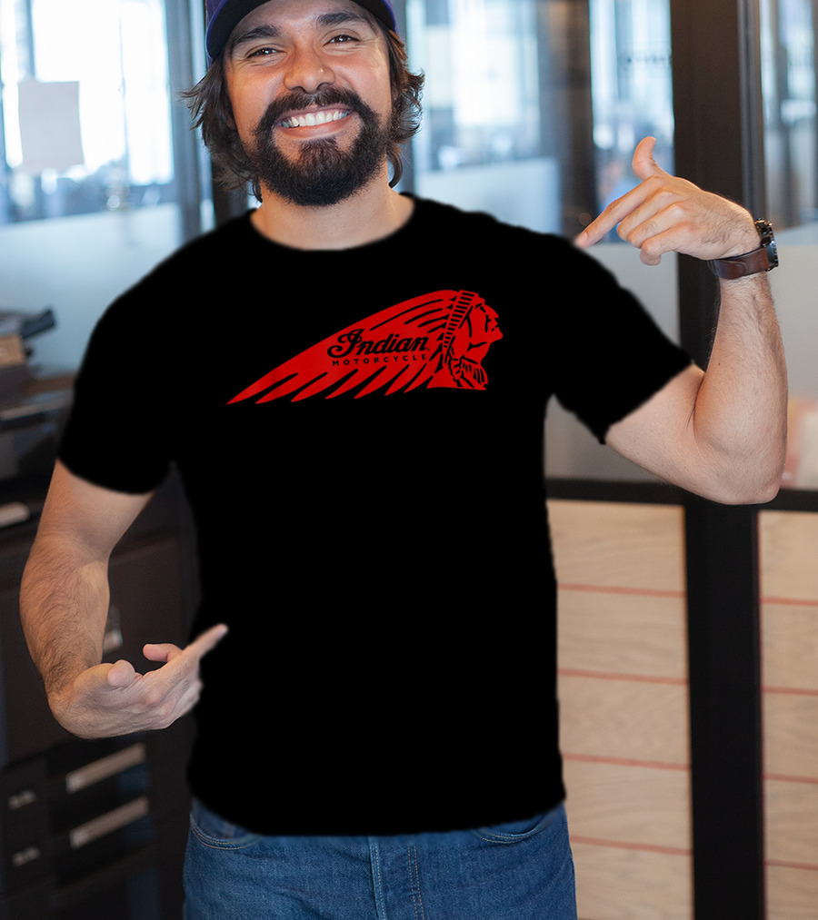 Indian Motorcycle Logo Cafe Racer Biker T-Shirt