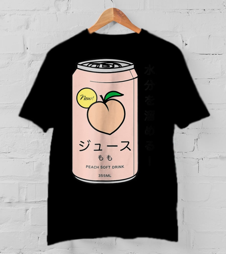 New Juusu Peach Soft Drink 355mL Japanese Aesthetic T-Shirt