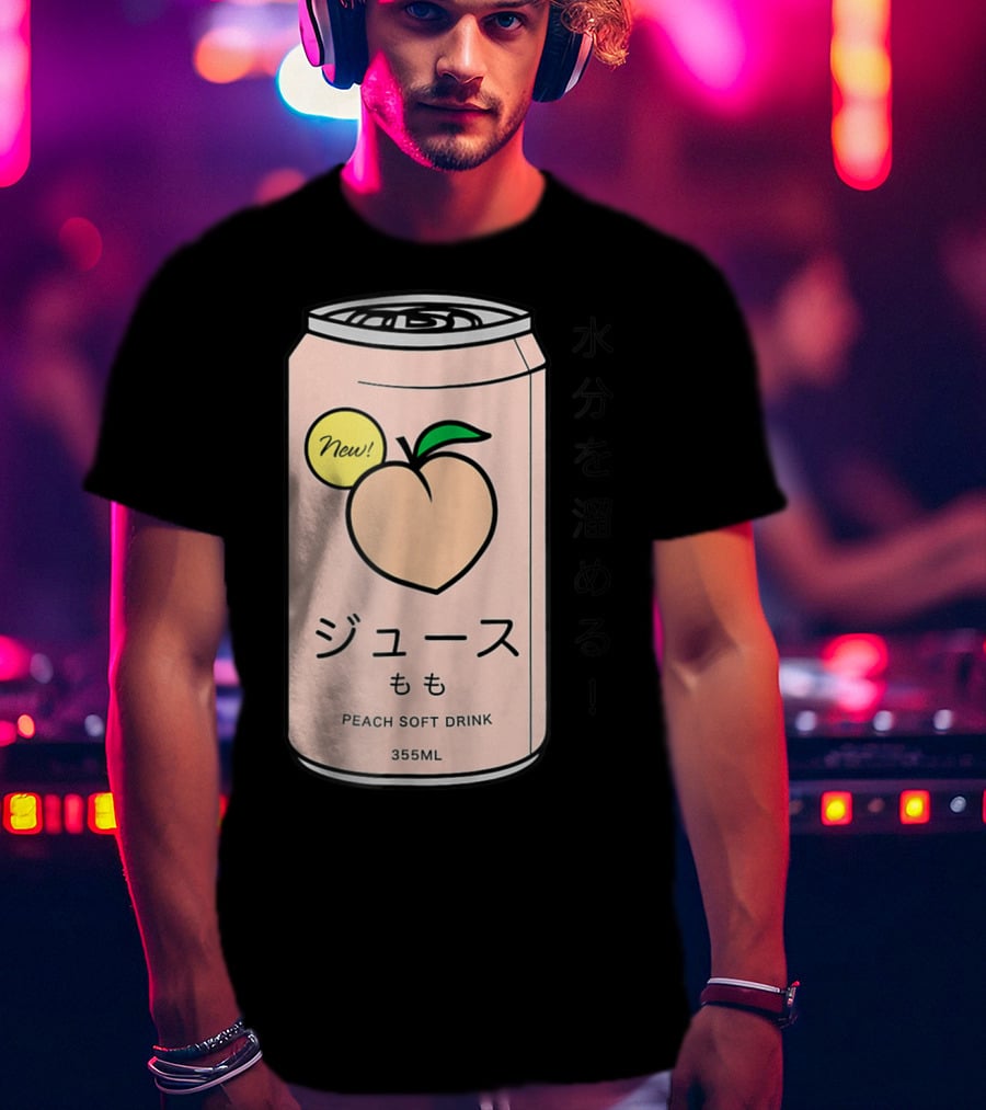 New Juusu Peach Soft Drink 355mL Japanese Aesthetic T-Shirt