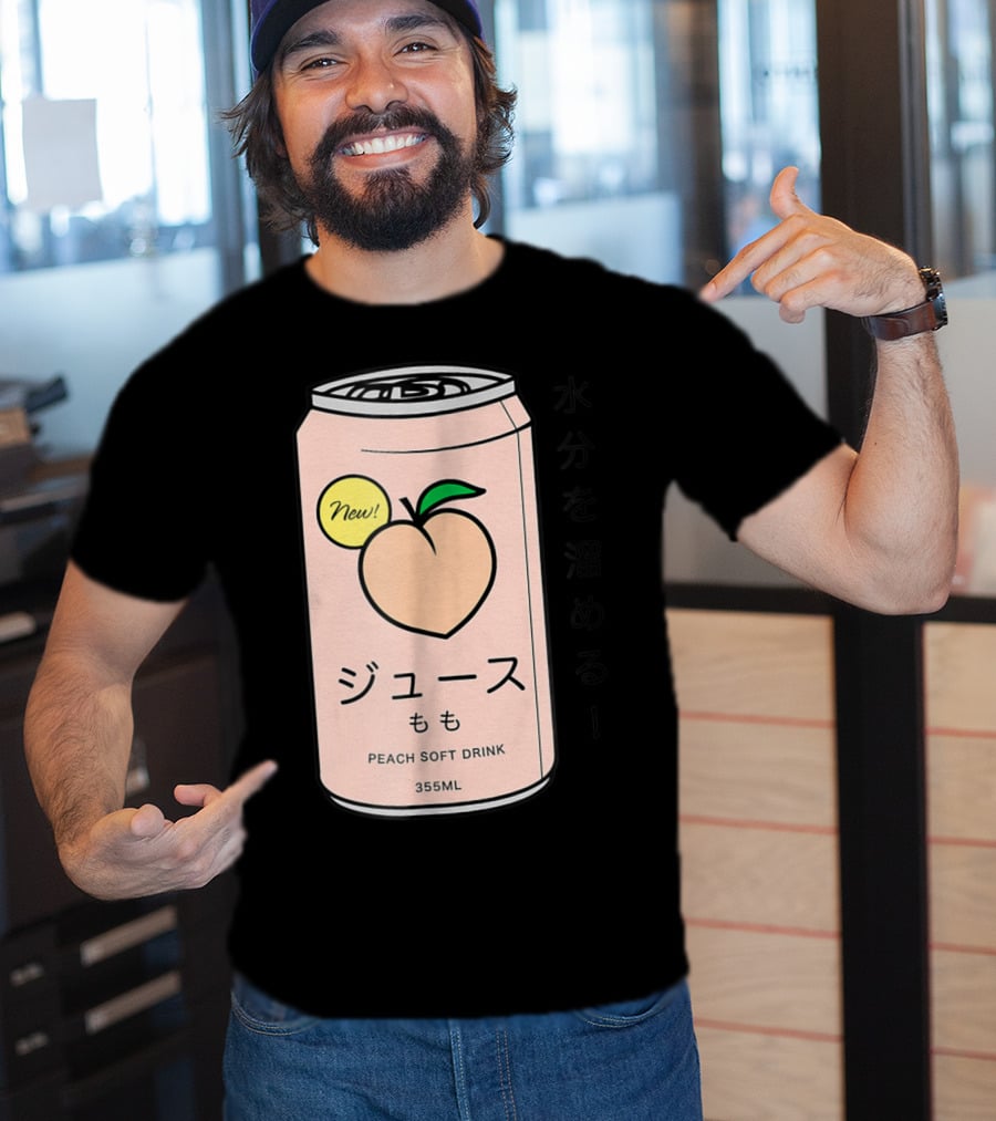New Juusu Peach Soft Drink 355mL Japanese Aesthetic T-Shirt
