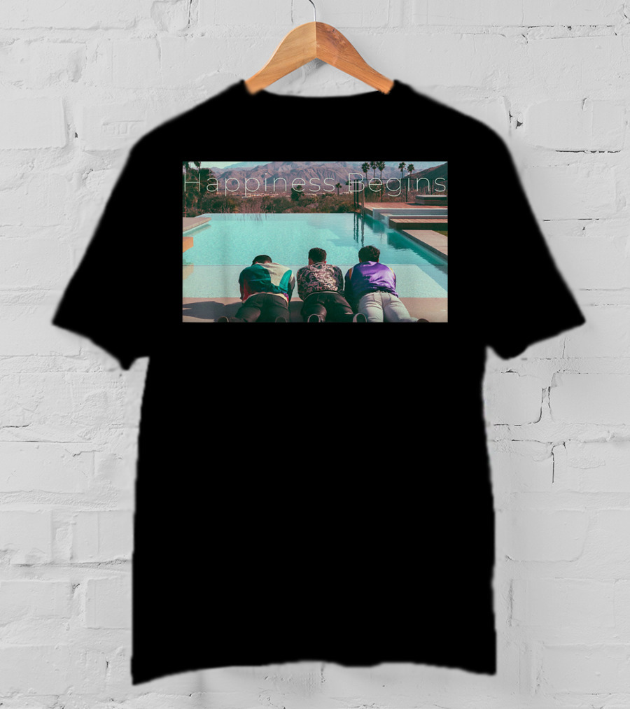Jonas Brothers Happiness Begins Poolside Album Cover T-Shirt
