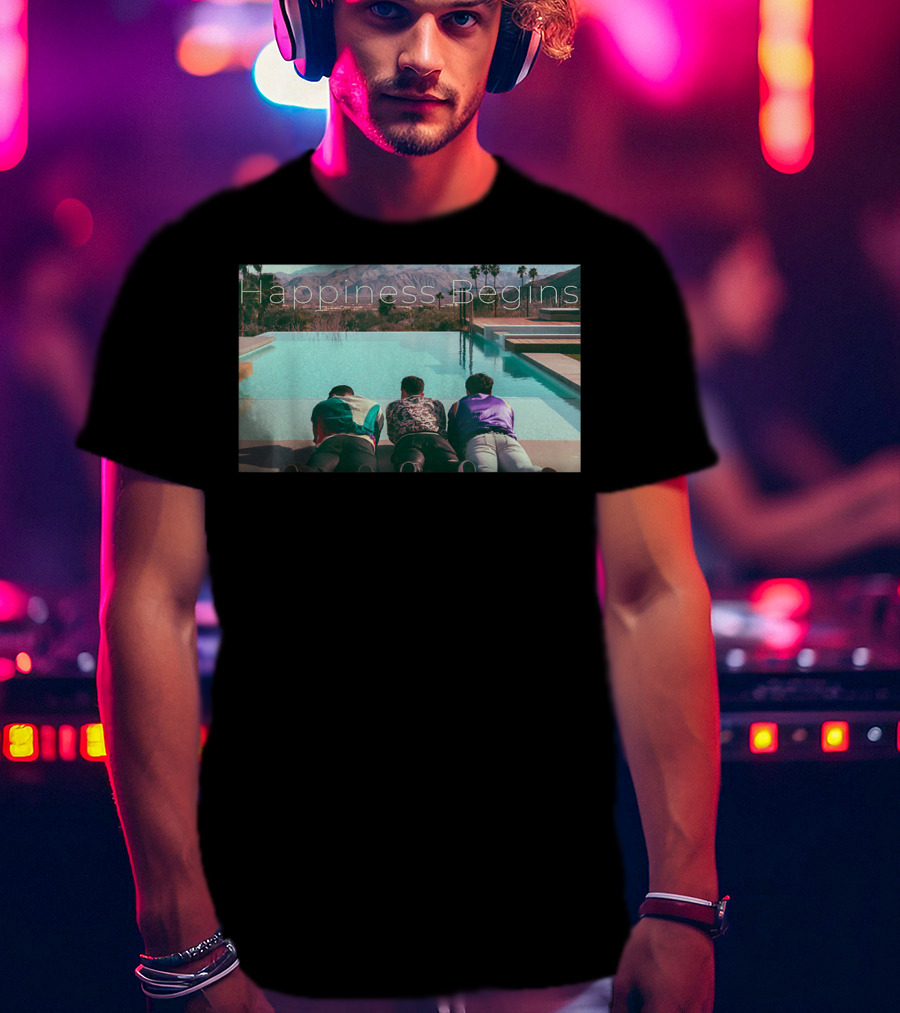 Jonas Brothers Happiness Begins Poolside Album Cover T-Shirt