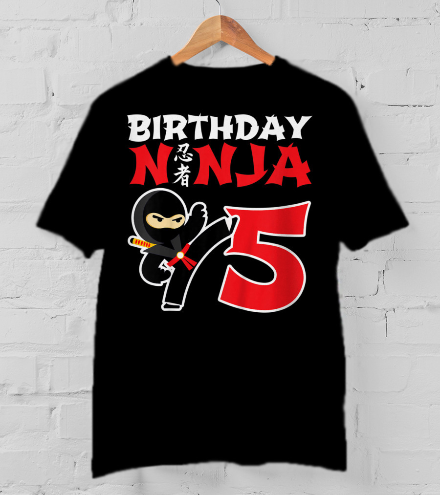 Birthday Ninja 5 Year Old T-Shirt
