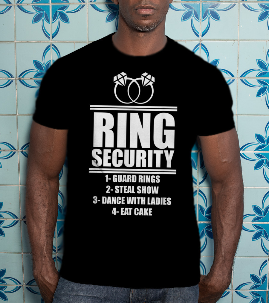 Kids Ring Security Ring Bearer Guard Rings Steal Show Dance Eat Cake T-Shirt