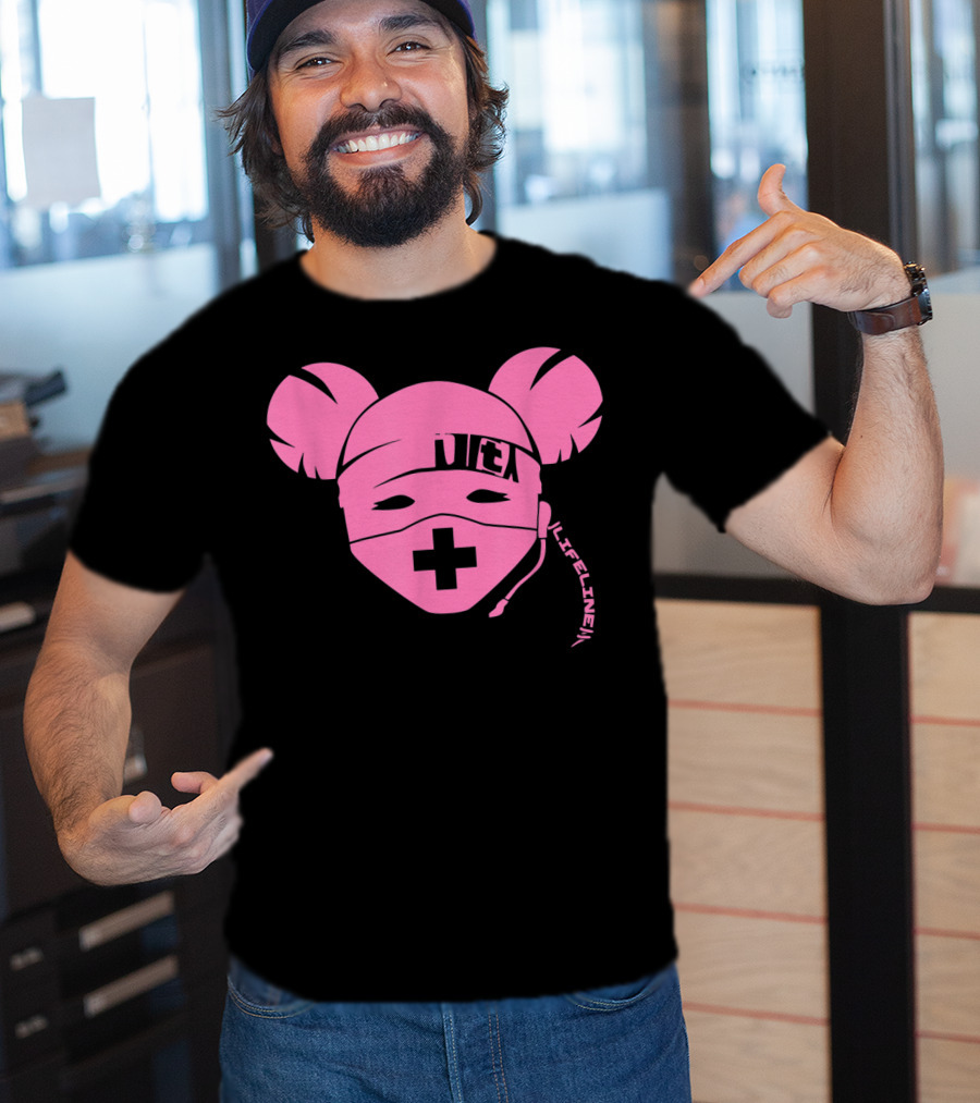 Life Line Clean Pink Apex Lifeline Gaming Character Face Mask T-Shirt