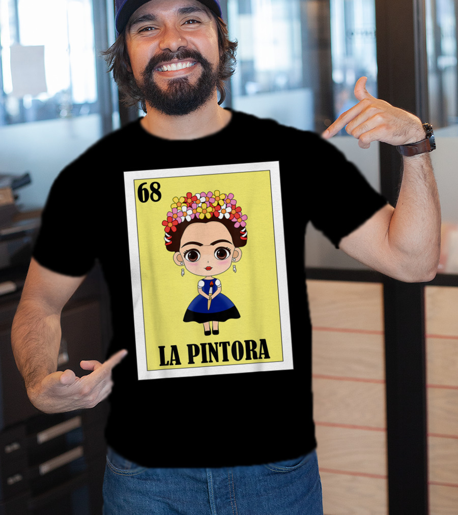 Loteria 68 La Pintora Mexican Graphic Icon T-Shirt